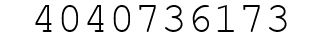 Number 4040736173.