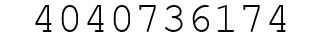 Number 4040736174.