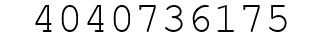 Number 4040736175.