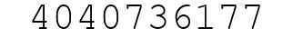 Number 4040736177.