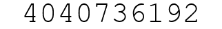 Number 4040736192.