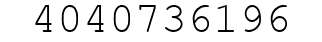 Number 4040736196.