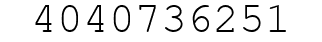 Number 4040736251.