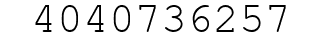 Number 4040736257.