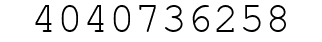 Number 4040736258.