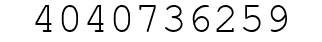 Number 4040736259.