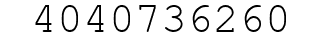 Number 4040736260.