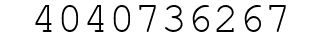 Number 4040736267.
