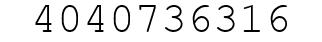 Number 4040736316.