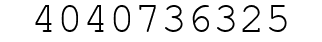 Number 4040736325.