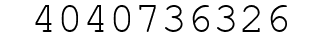 Number 4040736326.