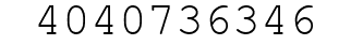 Number 4040736346.
