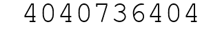 Number 4040736404.