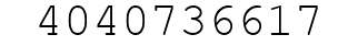 Number 4040736617.