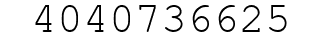 Number 4040736625.