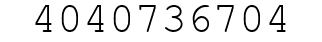 Number 4040736704.