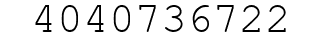 Number 4040736722.