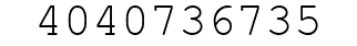 Number 4040736735.
