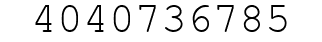 Number 4040736785.
