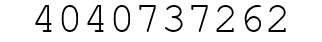 Number 4040737262.
