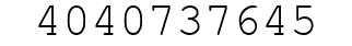 Number 4040737645.
