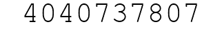 Number 4040737807.