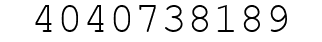 Number 4040738189.