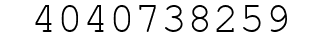 Number 4040738259.