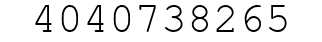 Number 4040738265.