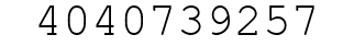 Number 4040739257.