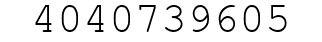 Number 4040739605.