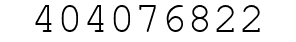 Number 404076822.