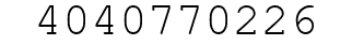 Number 4040770226.