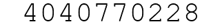 Number 4040770228.