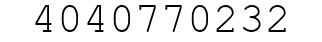 Number 4040770232.