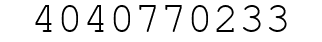 Number 4040770233.