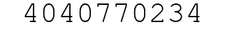 Number 4040770234.