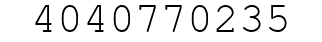 Number 4040770235.