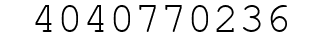 Number 4040770236.