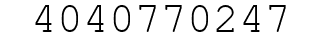 Number 4040770247.