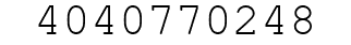Number 4040770248.