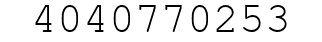 Number 4040770253.