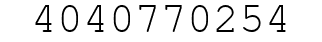 Number 4040770254.