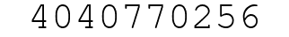 Number 4040770256.