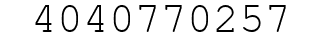 Number 4040770257.
