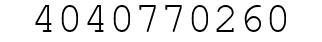 Number 4040770260.