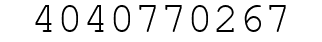 Number 4040770267.