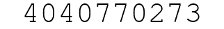 Number 4040770273.