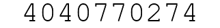 Number 4040770274.
