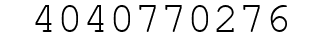 Number 4040770276.